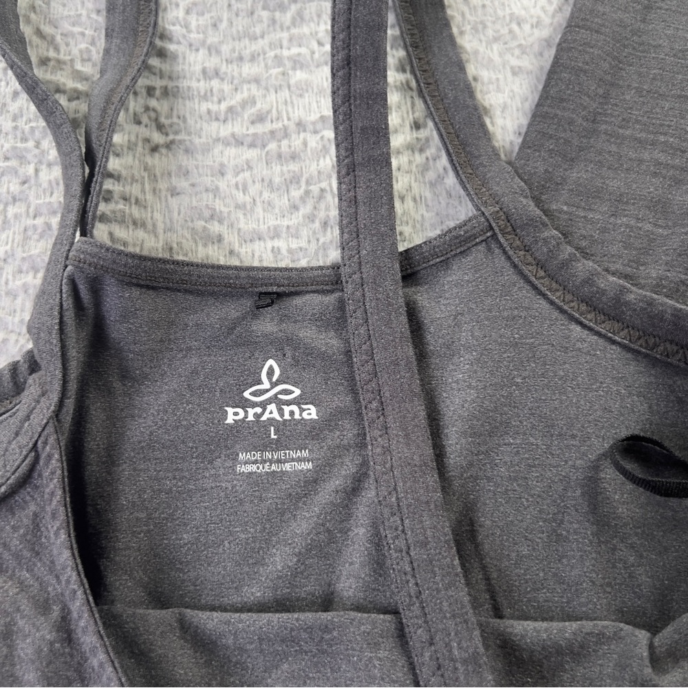 Prana Inigma Jumpsuit Womens Large Gray Sleeveless Athletic Comfy Preppy - Picture 6 of 9